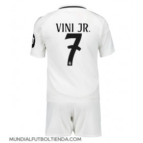 Camiseta Real Madrid Vinicius Junior #7 Primera Equipación Replica 2024-25 para niños mangas cortas (+ Pantalones cortos)